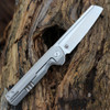 Arcform Slimfoot Folding - Ti / Gray G10 (3.5" M390 Satin Sheepsfoot) ARC-121