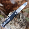 Boker Plus Atlas (01BO851) 2.64" Sandvik 12C27 Satin Drop Point Blade, Blackened Stainless Steel Handle