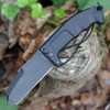 Extrema Ratio RAO Avio EX130RAOAVIO open — N690 Testudo black tanto blade, black Anticorodal aluminum handle, steel pin lock