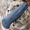 Benchmade Claymore Automatic (9070BK) - 3.60" CPM D2 Black Drop Point Plain Edge, Black Grivory Handle