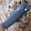 Benchmade Claymore Automatic (9070BK) - 3.60" CPM D2 Black Drop Point Plain Edge, Black Grivory Handle