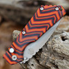 Pro-Tech + Strider SnG "Maker's Choice" Automatic Red, Orange and Black Micarta