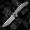 WE Knife Quixotic Frame Lock - Gray Ti (3.5" CPM 20CV Silver BB) WE21016-1