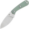 Kizer Baby Fixed Blade (KI1044C2) 3.85" 15CM Satin Drop Point Plain Blade, Natural (Jade) G-10 Handle with Black  Kydex Belt Sheath