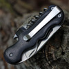 CRKT Philip Booth Triple Play (CR6925) 2.5" 8Cr13MoV Satin Spear Point Blade, Black Pakkawood Handle w/ Corkscrew