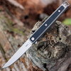 CRKT Seis Flipper (CR7123) 3.32" Stainless Steel Bead Blasted Drop Point Blade, Black Glass Reinforced Nylon Handle