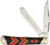 Rough Ryder Black Widow Trapper - Red/Blk Synthetic (4" 440A SS Clip/Spey) RR1670