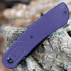 Kansept Reverie (KT2025A5) - 2.91" 154CM Black TiCn Coated Drop Point Plain Blade, Purple G-10 Handle