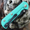 Toor Knives Chasm R - Teal 6AL-4V Ti (3.25" CPM 154 Blk)