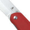 Kizer Comfort (V4559C1) 3.27" 154CM Stonewashed Straight Back Plain Blade, Red G-10 Handle
