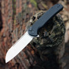 CIVIVI Chevalier Folding Knife (C20022-1)-3.46" Stonewash 14C28N Sheepsfoot Blade, Black G-10