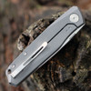 Boker Plus Connector (01BO353) 2.93" CPM-S35VN Satin Drop Point Plain Blade, Gray Bead Blast Titanium Handle