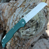Ontario Camp Plus Folders Bread Knife - Dark Green GRN (4.25" Serrated Bread Blade) 4310