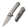 WE Knife Culex Button Lock - Gray Ti (3" Gray SW) WE21026B-1