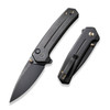 WE KNIFE Culex Thumb Stud / Flipper Knife Black Titanium Handle (2.97" CPM 20CV Black Blade) - WE21026B-2