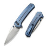 WE Knife Culex Button Lock Blue Ti (3" Silver BB) WE21026B-4