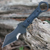 CIVIVI Orthos Fixed Blade Knife (C20037B-1)-3.76" Blackwash Nitro-V Karambit Blade, Black G-10 Handle