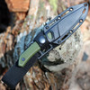 Kershaw 1882 secured in its black GFN sheath with belt loop.