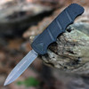 Boker Plus Kalashnikov OTF (06EX354) 3.54" D2 Blackwashed Dagger Double Edged Plain Blade, Black Aluminum Handle