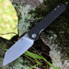 Kansept Bulldozer Front Flipper - Twill Carbon Fiber (3.56" S35VN) K1028C2