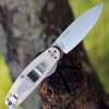 BRK Churp BRKC7 D2 Satin Spear Point Blade Open Detail View