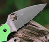 Spyderco UK Penknife Salt C94SGR with Green FRN handle and serrated blade.