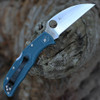 Spyderco Endela LW K390 C243FPWK390 with Blue FRN handle and Wharncliffe blade.