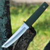 Cold Steel Kobun Fixed Blade (CS17TODST) - 5 1/2" AUS-8A Satin Tanto Plain Blade, OD Green Kray-Ex Handle, Secure-Ex Sheath