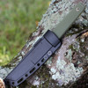 Cold Steel Kobun Fixed Blade (CS17TODST) - 5 1/2" AUS-8A Satin Tanto Plain Blade, OD Green Kray-Ex Handle, Secure-Ex Sheath