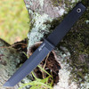 Cold Steel Kobun Fixed Blade (CS17TBKBK) - 5 1/2" AUS-8A Black Coated Tanto Plain Blade, Black Kray-Ex Handle, Secure-Ex Sheath