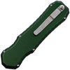 Piranha Excalibur OTF Automatic Knife (PKCP8G) - 3.2" 154CM Stonewashed Dagger Style Blade, Green Aluminum Handle