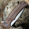 CIVIVI Cogent Folding Knife (C20038D-6)-3.47" Bead Blasted 14C28N Clip Point Blade, Brown Coarse Micarta Handle