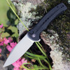 CIVIVI Cogent Folding Knife (C20038D-7)-3.47" Bead Blasted 14C28N Clip Point Blade, Black Coarse Micarta Handle