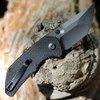 CIVIVI Thug 2 Folding Knife (C20028C-1)-2.69" Blackwash Nitro-V Tanto Blade, Black G-10 Handle