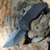 CIVIVI Thug 2 Folding Knife (C20028C-1)-2.69" Blackwash Nitro-V Tanto Blade, Black G-10 Handle