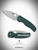 Spyderco Shaman KnifeWorks Exclusive C229GPDGR-3.58in CTS 204P Satin Plain Blade, Forest Green G-10 Handle