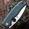 Spyderco Shaman C229GPDGR closed smooth forest green G-10 handle