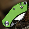 GiantMouse ACE Nibbler (NIBBLER-ALU-GREEN) - 2.00in N690 Satin Plain Blade, Green Aluminum Handle