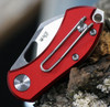 GiantMouse ACE Nibbler (NIBBLER-ALU-RED) - 2.00in N690 Satin Plain Blade, Red Aluminum Handle