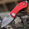 GiantMouse ACE Nibbler (NIBBLER-ALU-RED) - 2.00in N690 Satin Plain Blade, Red Aluminum Handle