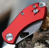 GiantMouse ACE Nibbler (NIBBLER-ALU-RED) - 2.00in N690 Satin Plain Blade, Red Aluminum Handle