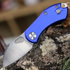 GiantMouse ACE Nibbler (NIBBLER-ALU-BLUE) - 2.00in N690 Satin Plain Blade, Blue Aluminum Handle