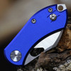 GiantMouse ACE Nibbler (NIBBLER-ALU-BLUE) - 2.00in N690 Satin Plain Blade, Blue Aluminum Handle