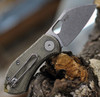 GiantMouse ACE Nibbler (NIBBLER-GREEV-CANVAS) - 2.00in 20CV Stonewashed Plain Blade, Green Canvas Micarta Handle