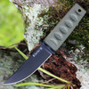 Cold Steel Mini Japanese Reinforced Point (CS17DBODBK) 3.37" Black 8Cr13MoV Stainless Steel Straight Back  Blade, Olive Drab Kray-Ex Handle