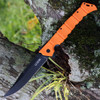 Cold Steel Large Luzon (CS20NQXORBK) 6 inch Black 8Cr13MoV Clip Point Plain Blade, Orange GFN Handle