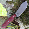 Tops Knives Camp Creek Fire Edition (TPCPCKFE01) 4.50" CPM S35VN Drop Point Stonewash Plain Blade, Red G-10 Handle