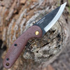 ESEE-Pinhoti Folding Knife (ESEE-PINHOTI)- 3.25" Black Oxide 1095 Drop Point Blade, Brown Sculpted Micarta Handle