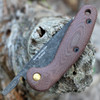 ESEE-Pinhoti Folding Knife (ESEE-PINHOTI)- 3.25" Black Oxide 1095 Drop Point Blade, Brown Sculpted Micarta Handle