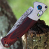 Benchmade 15085 Limited Edition Artist Series - Ringneck Pheasant (15085-2204) 3.40" CPM-S30V Satin Clip Point Embellished Blade, Wood Handle